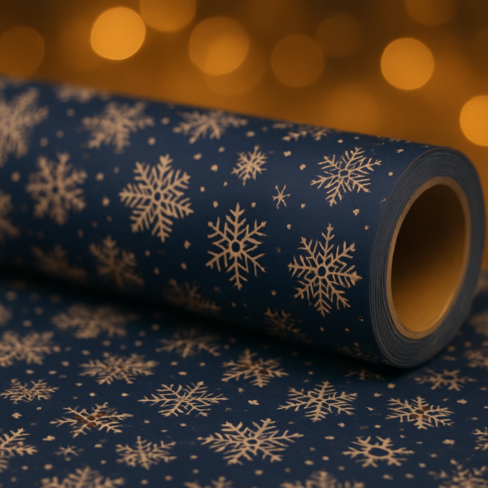 Pattern Tissue Paper - 1 لفة ورق تغليف ندفة الثلج