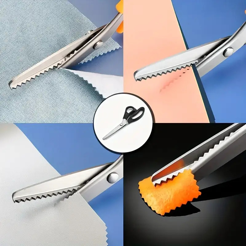 Pinking Shear Blade - مقصات تقطيع قماش احترافية بشفرات مسننة،