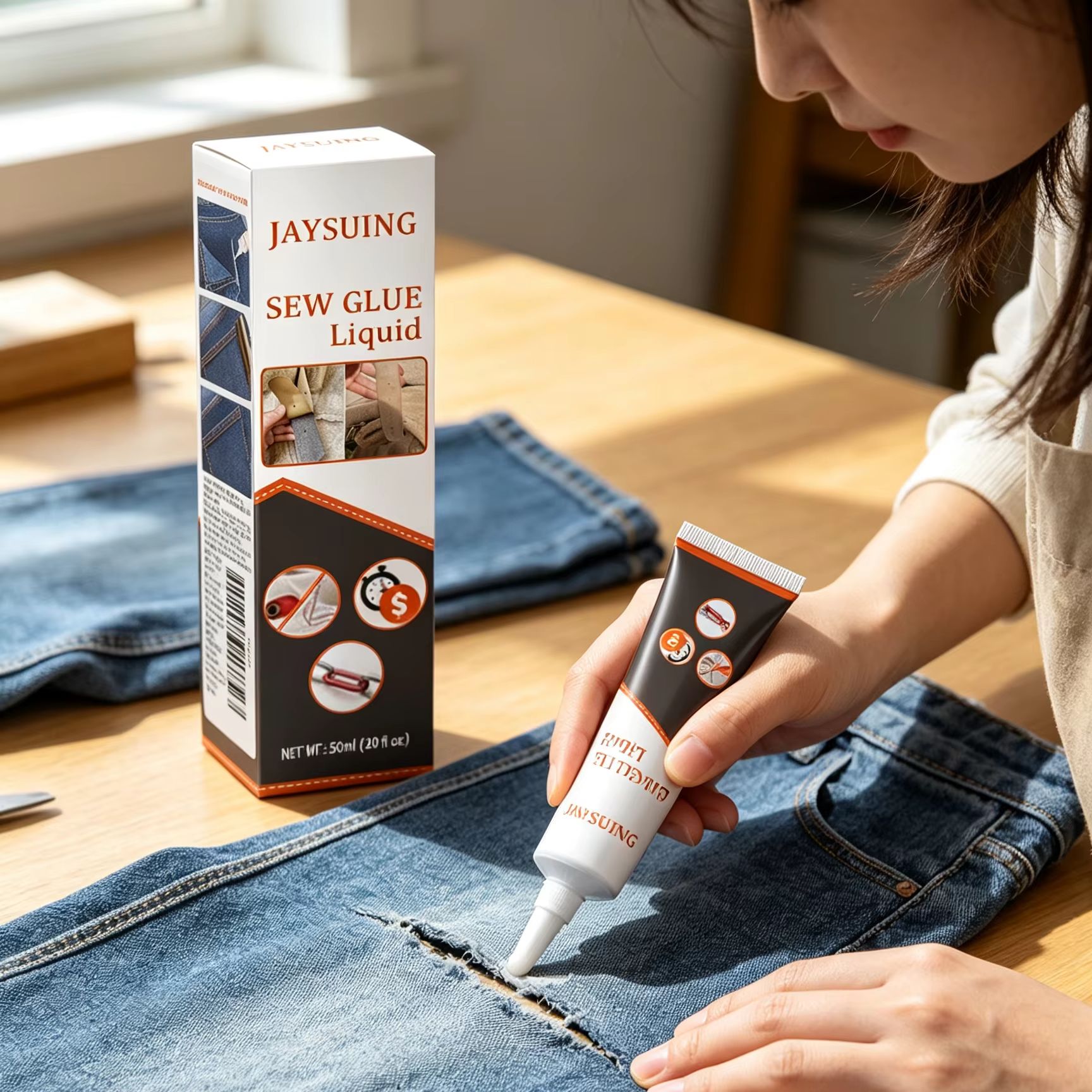 Sewing Technology - غراء خياطة جايسوينج لإصلاح الملابس، سريع