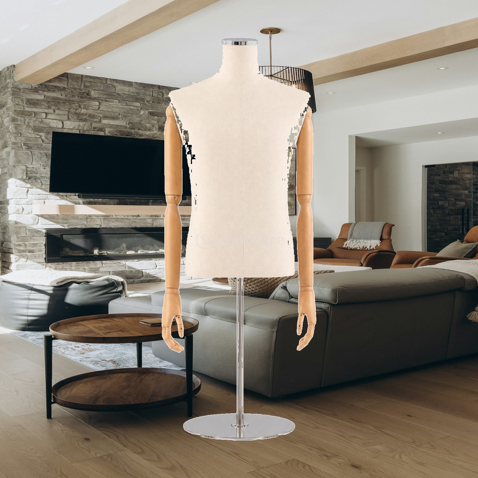 Dress Form Mannequin - مانيكان نصفي للرجال مغطى بالقماش لعرض