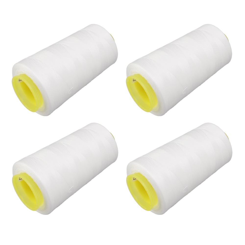 4 قطع من خيوط الخياطة البيضاء  - مراجعة Serger Thread Cone وسعره
