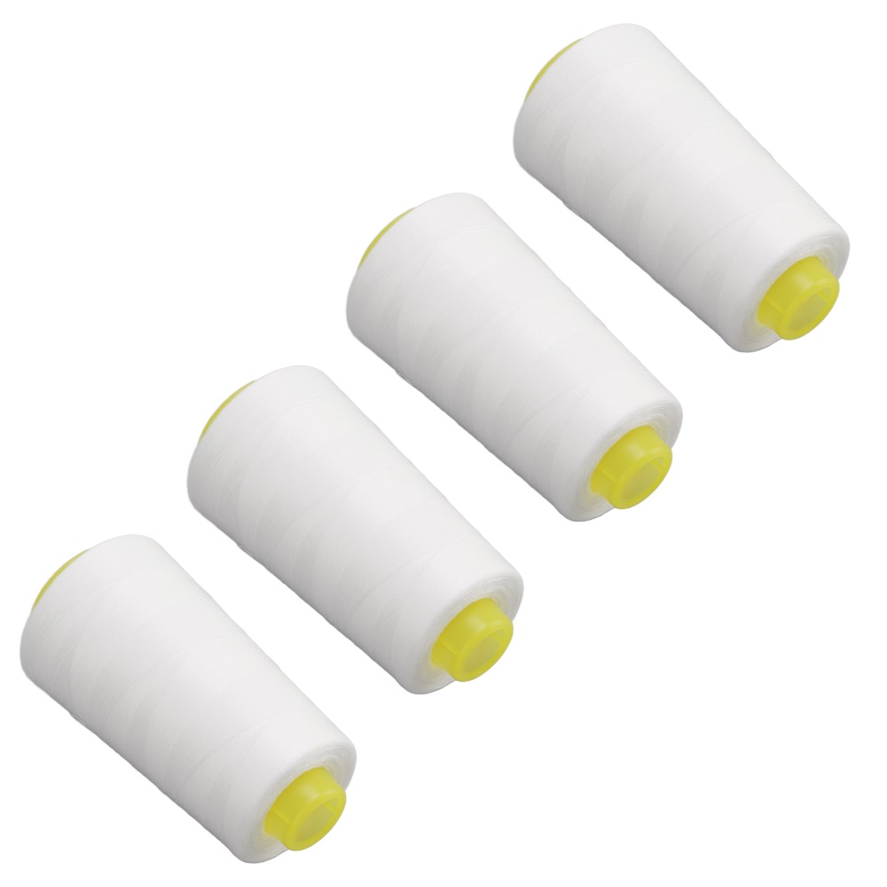 4 قطع من خيوط الخياطة البيضاء  - مراجعة Serger Thread Cone وسعره