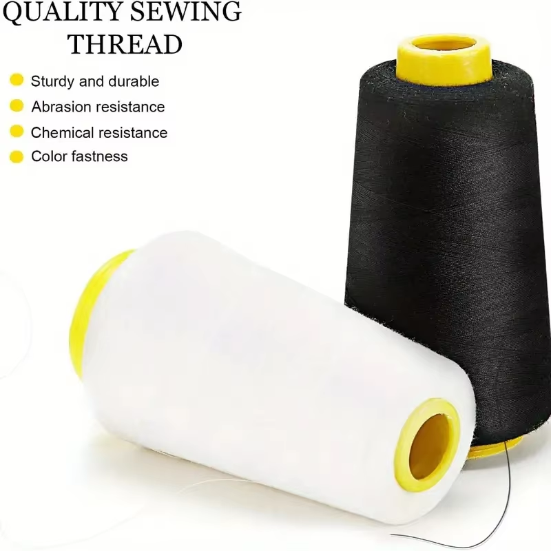 3 بكرات خيط أوفرلوك أسود و3 بك - مراجعة Serger Thread Cone وسعره