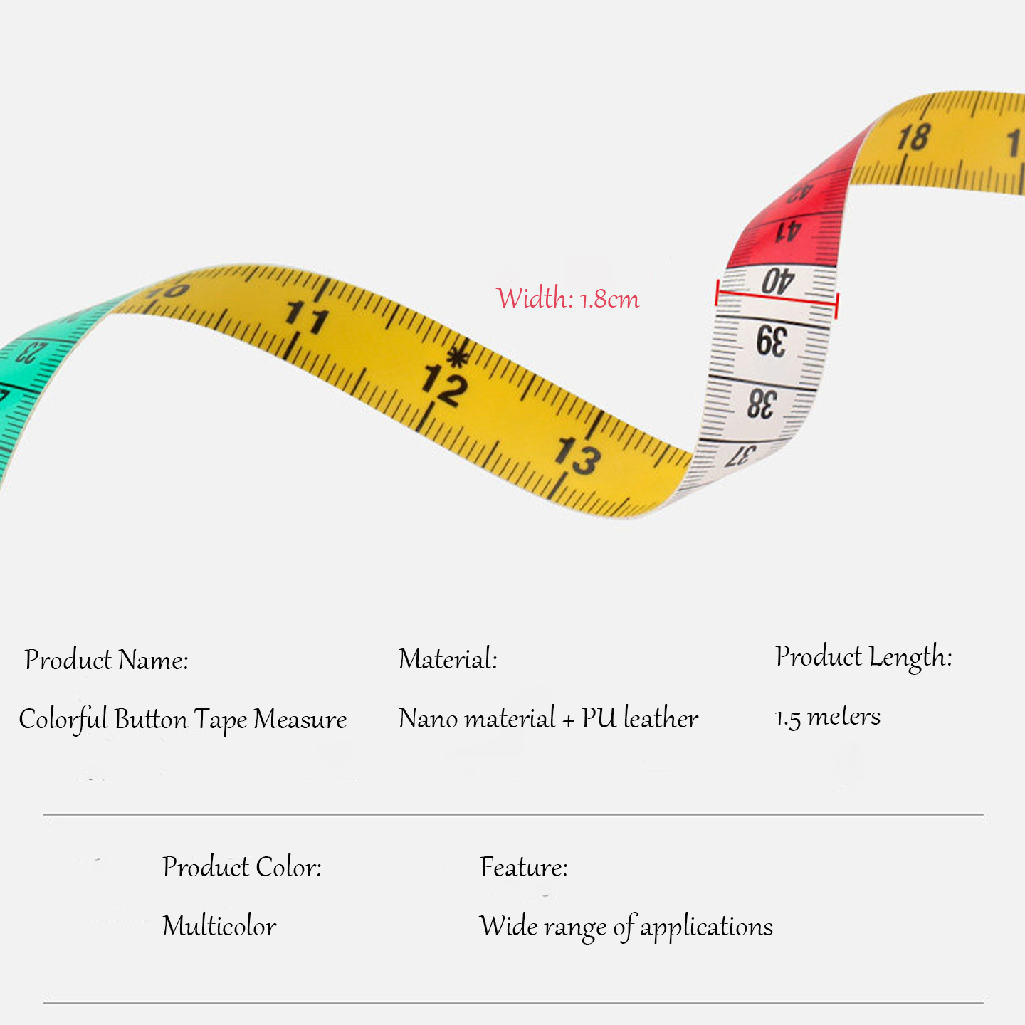 شريط قياس مرن ملون بطول 1.5 مت - مراجعة Sewing Gauge Ruler وسعره