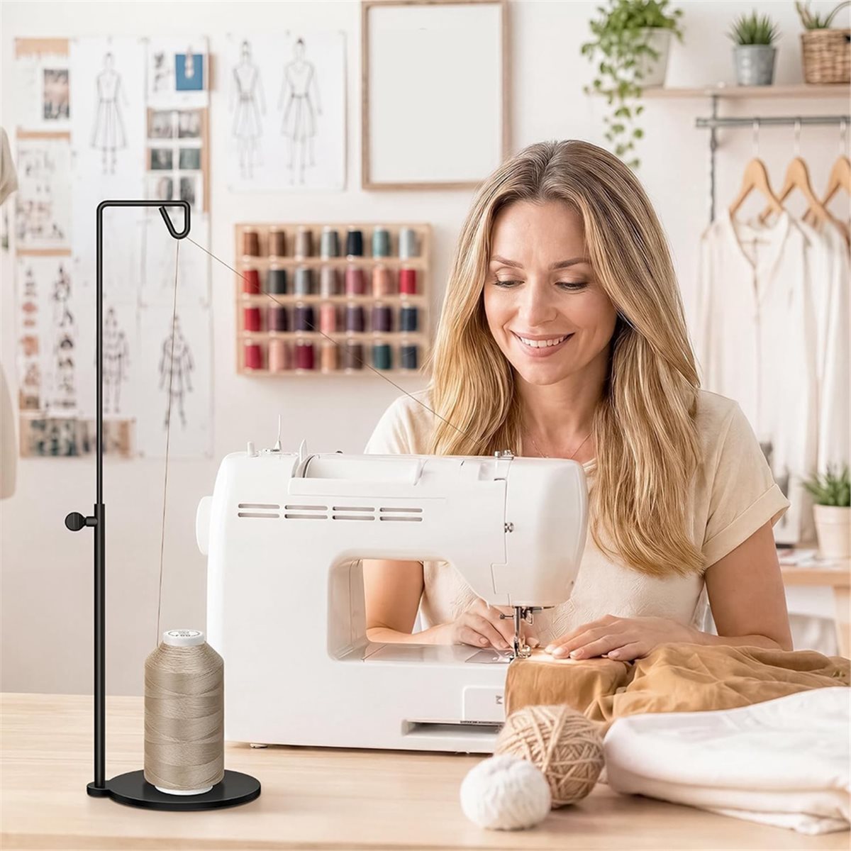 حامل خيوط قابل للتعديل لآلات ا - مراجعة Serger Thread Cone وسعره