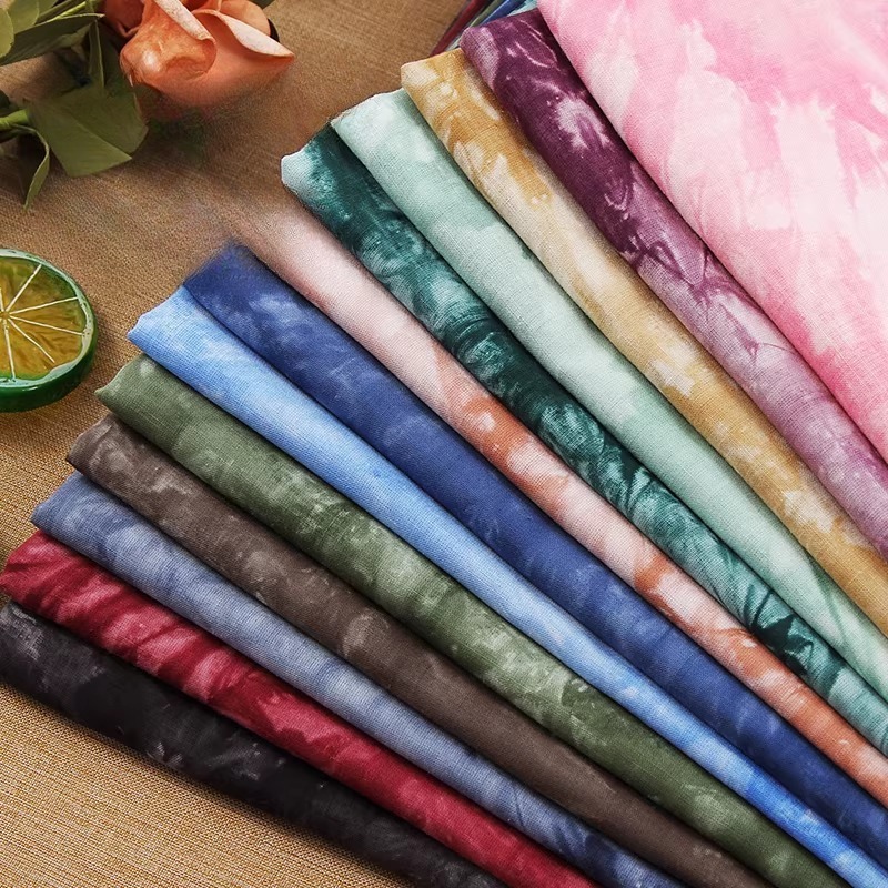 قماش قطني كتان رقيق بصبغة التا - مراجعة Sewing Tie Dye وسعره