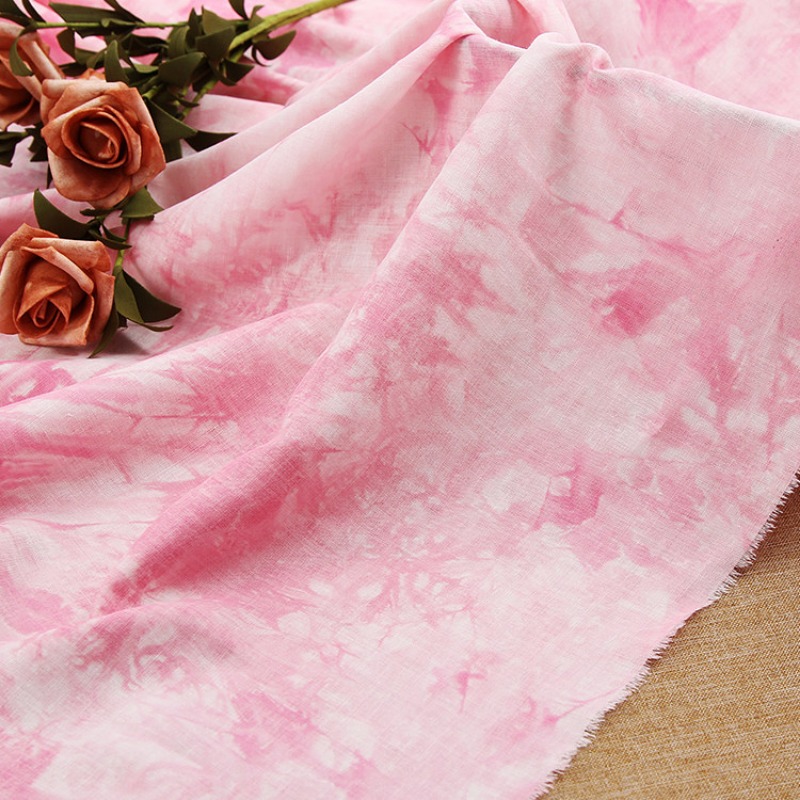 قماش قطني كتان رقيق بصبغة التا - مراجعة Sewing Tie Dye وسعره