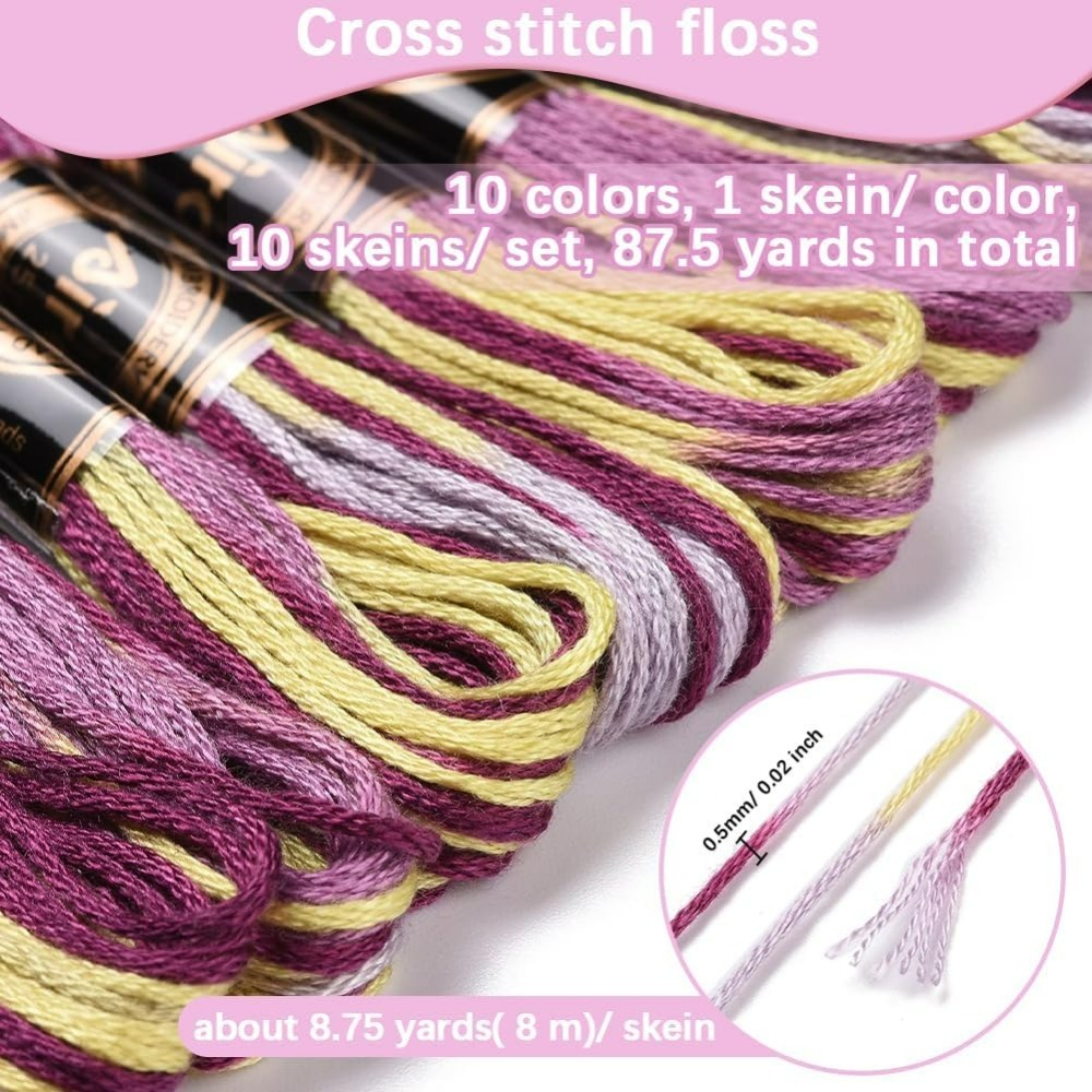 6 السواحل الأرجواني متنوعة الت - مراجعة Embroidery Floss Thread وسعره