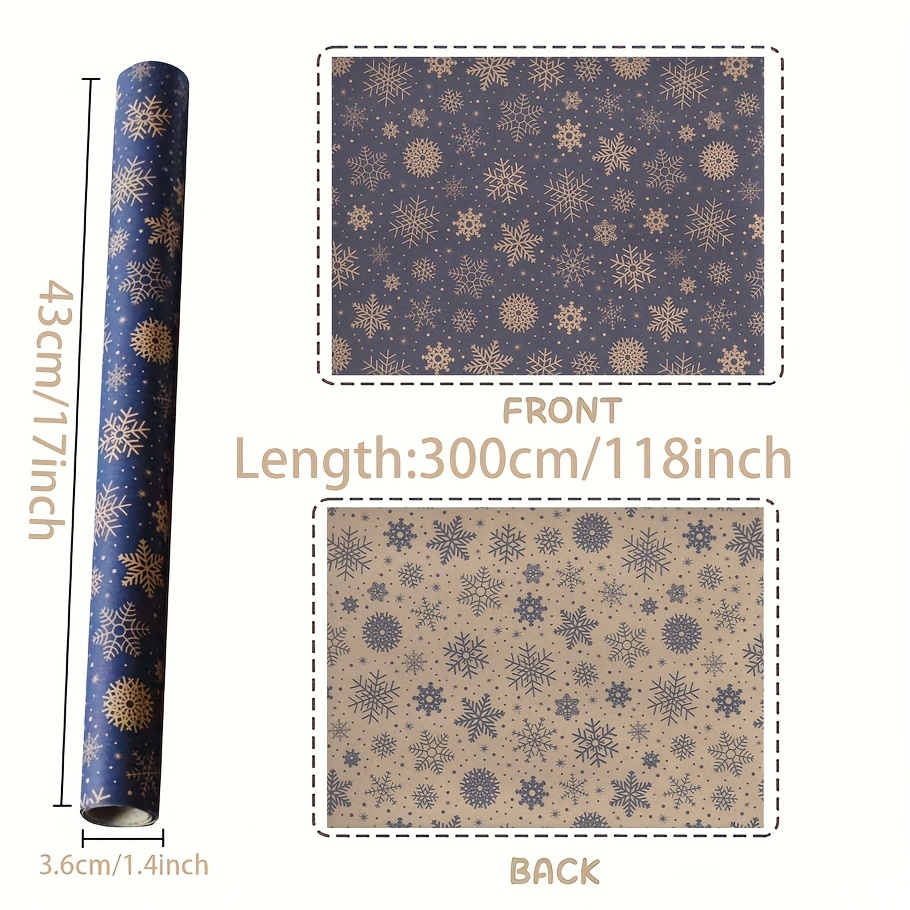 1 لفة ورق تغليف ندفة الثلج بال - مراجعة Pattern Tissue Paper وسعره