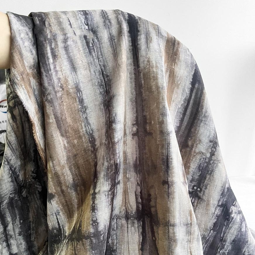 قماش بوليستر بنمط تاي داي عرقي - مراجعة Sewing Tie Dye وسعره