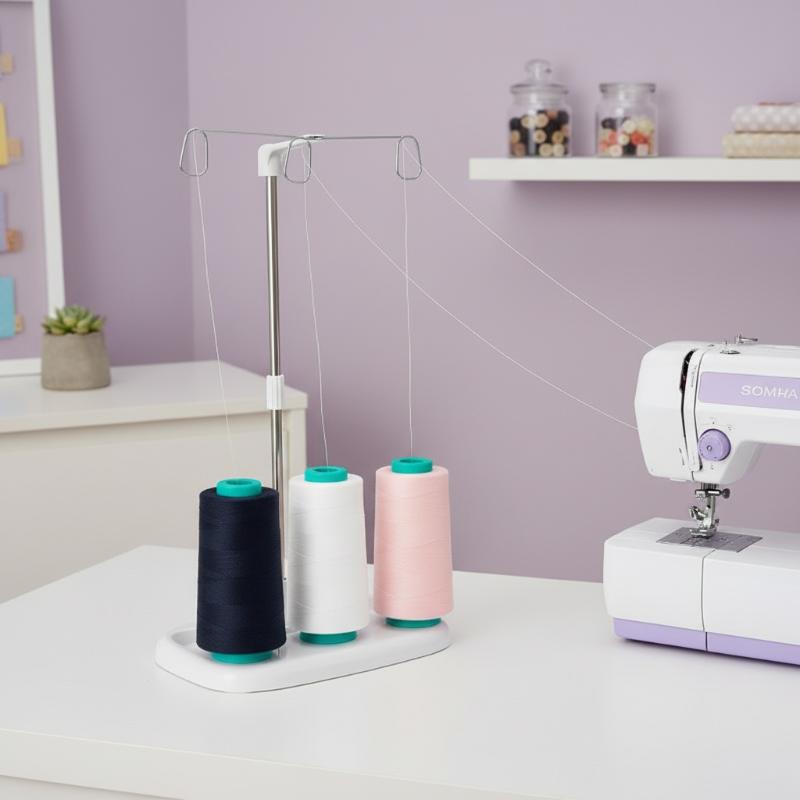 حامل خيوط مخروطي محمول مع حامل - مراجعة Serger Thread Cone وسعره