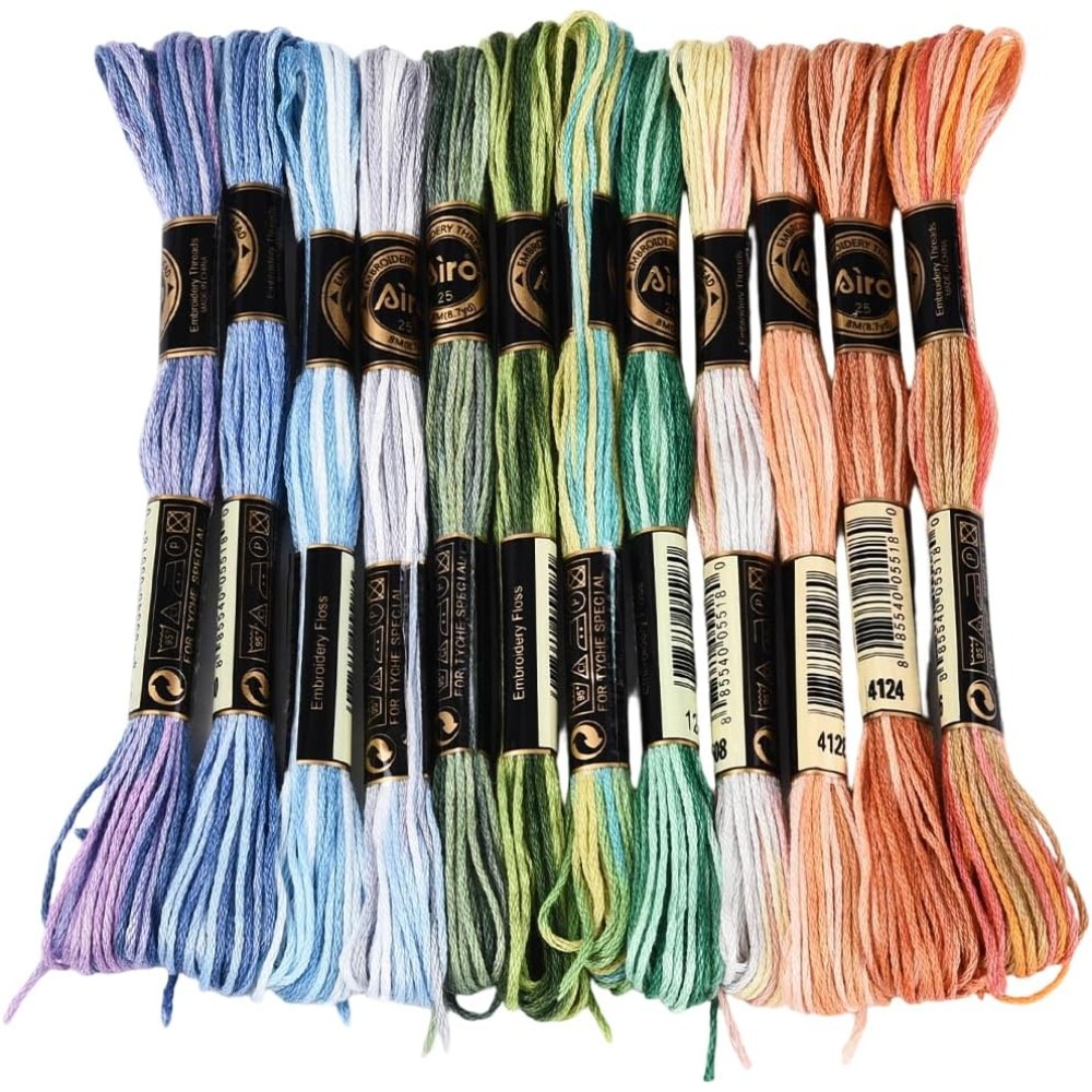 12 خيطًا، 105 ياردة، خيط تطريز - مراجعة Embroidery Floss Thread وسعره