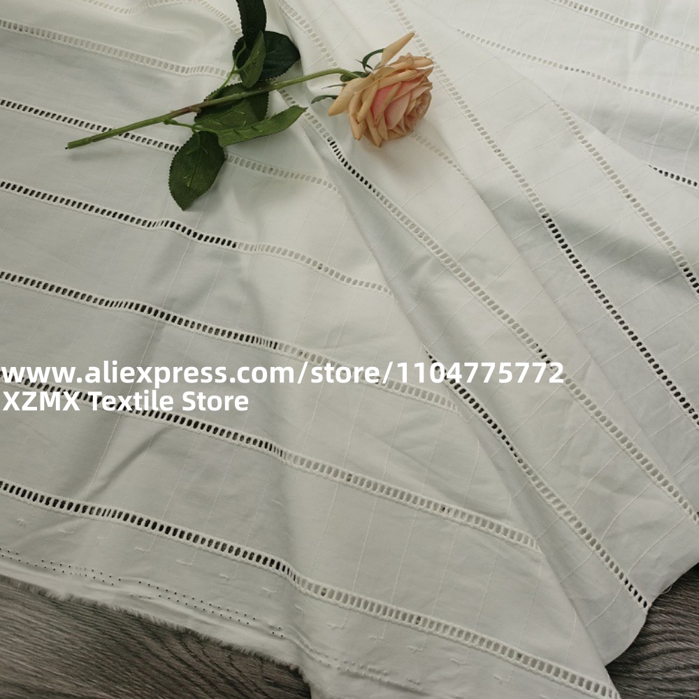 قماش قطني مطرز بفتحات مثقبة بي - مراجعة Sewing Eyelet Fabric وسعره