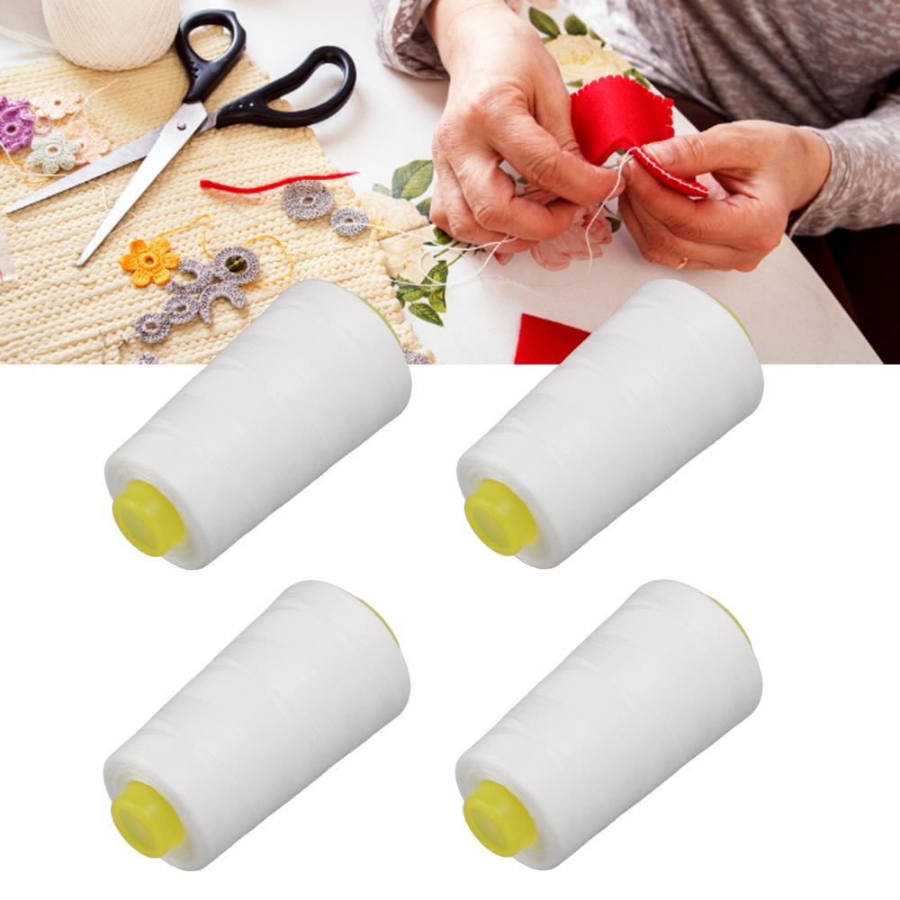 4 قطع، كل قطعة تحتوي على 3000  - مراجعة Serger Thread Cone وسعره