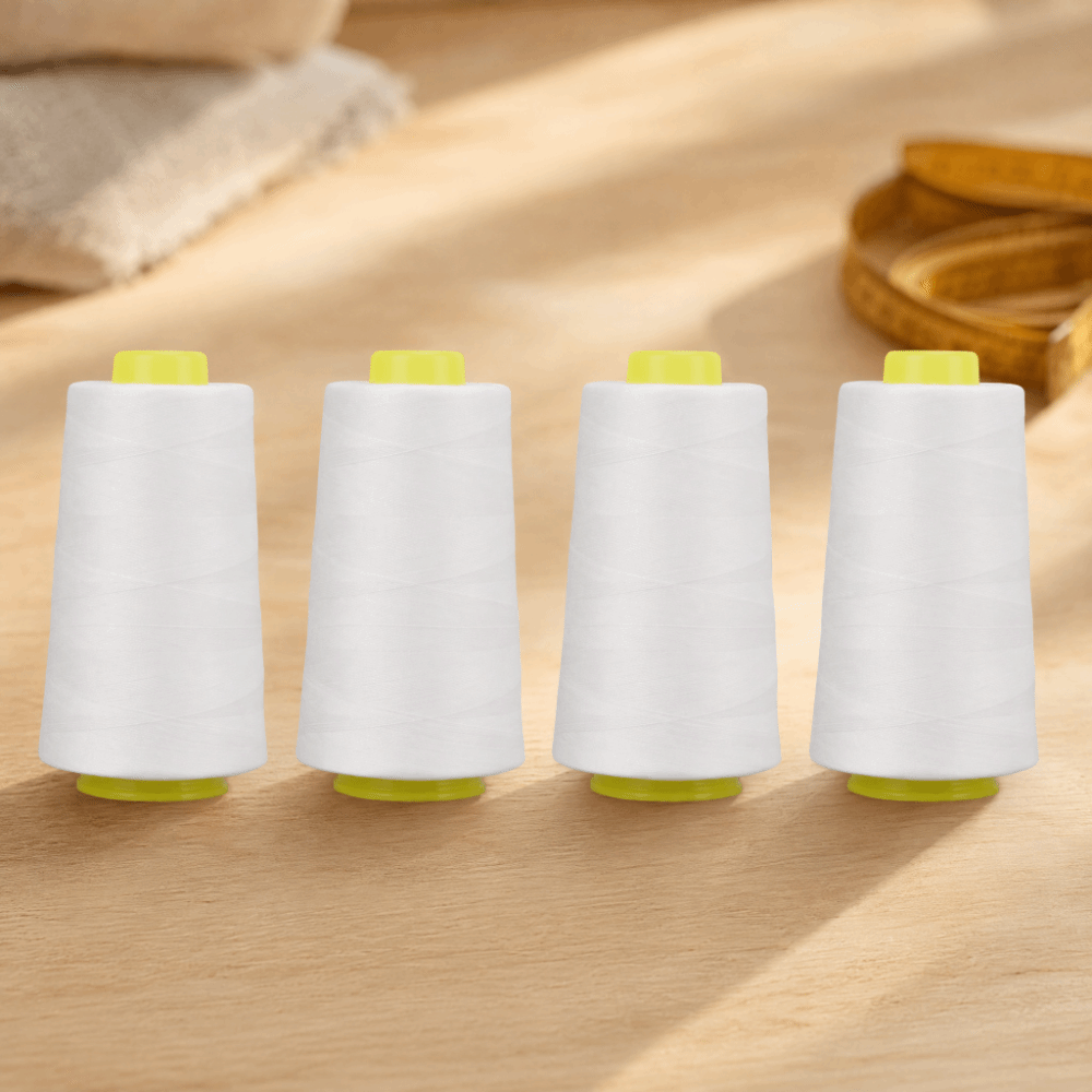 4 قطع، كل قطعة تحتوي على 3000  - مراجعة Serger Thread Cone وسعره