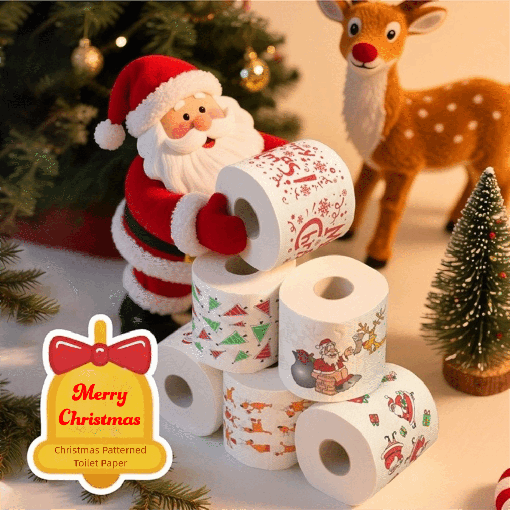 سانتا مطبوعة عيد الميلاد منادي - مراجعة Pattern Tissue Paper وسعره