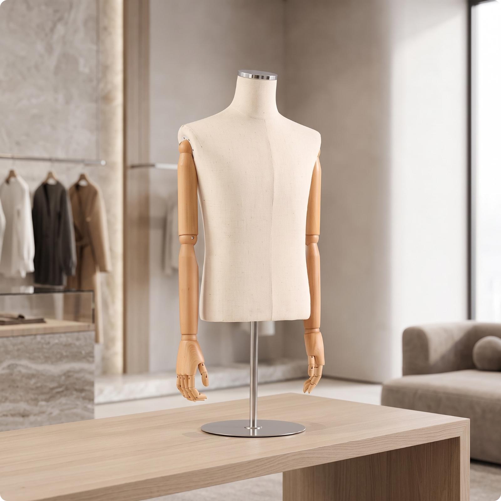 مانيكان نصفي للرجال مغطى بالقم - مراجعة Dress Form Mannequin وسعره